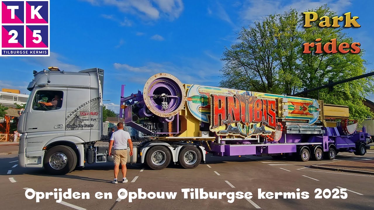 Kermis Tilburg 2025 - Oprijden en Opbouw Deel 2