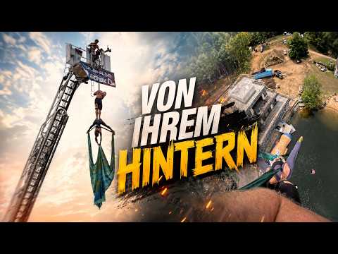 INSANE STUNT from a DIZZYING HEIGHT! Extreme BLOBBING at Senderland 5-TIME somersault!!