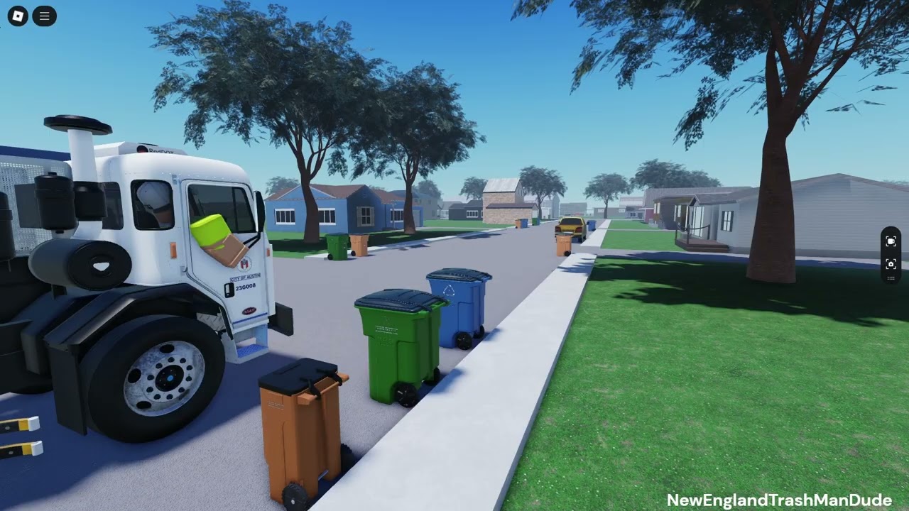Roblox Trash Trucks: 3 Austin Garbage Trucks cleaning up the Streets