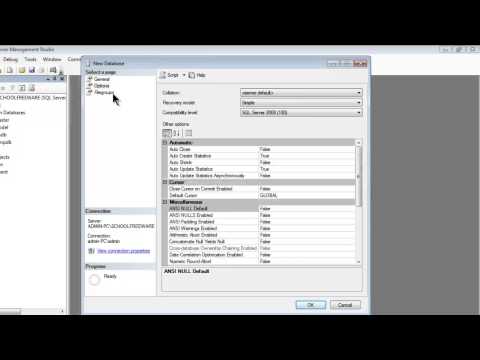 SQL Server Express 2008 R2 Tutorial 2   Making A Database