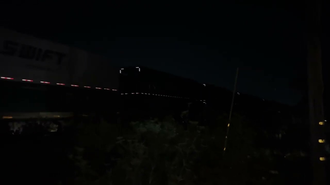 The Rerouted Union Pacific (IOANP) going by Edes Ave on The Coast Sub in Oakland Ca Night Time