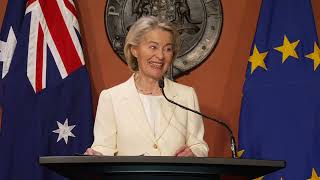 Ursula von der Leyen Keynote in Australia | EU–Australia Business | Amaravati Today