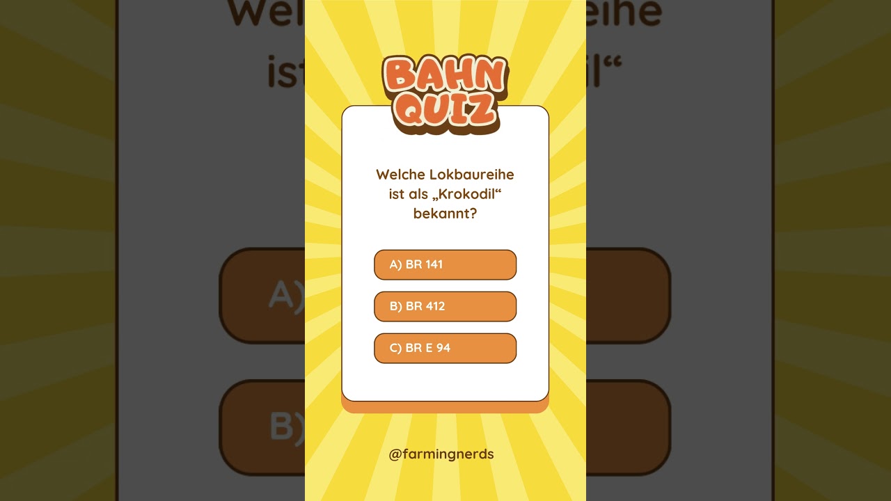 🚄 BahnQuiz Deutschland: Teste dein Wissen über Züge, Strecken & Lokomotiven! 