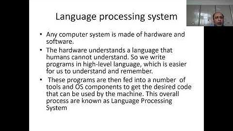 Language processing system of analysis of source program