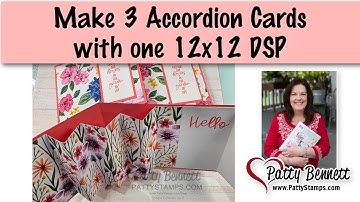 3 Accordion cards with 12x12 Paper