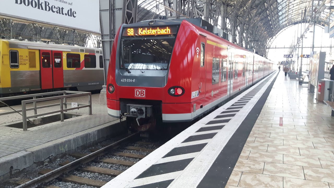 S-Bahn Rhein Main  S8 Mitfahrt von Kelsterbach bis Frankfurt HBF via Gateway Gardens (BR 425)