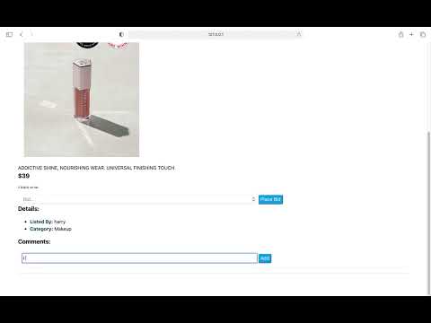 web50 - project 2 - Commerce