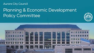 Planning and Economic Development Policy Committee - October 2025