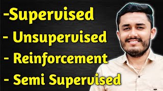 Types of Machine Learning | Supervised, Unsupervised, Semi Supervised, Reinforcement Learning