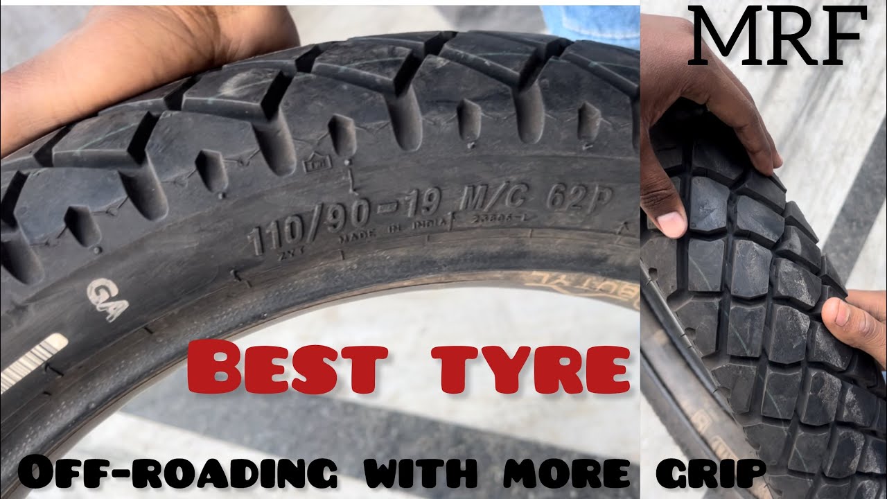 MRF Tyre In Bullet 350 Standard Size 110 90 19 With More Grip MRF Tyre In Bullet 350 Standard Size 110 90 19 With More Grip