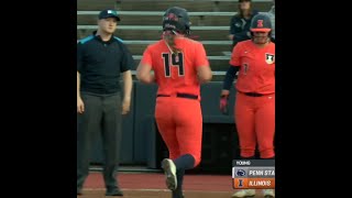 Eileen Donahue Home Run vs. Penn State | Illinois Softball