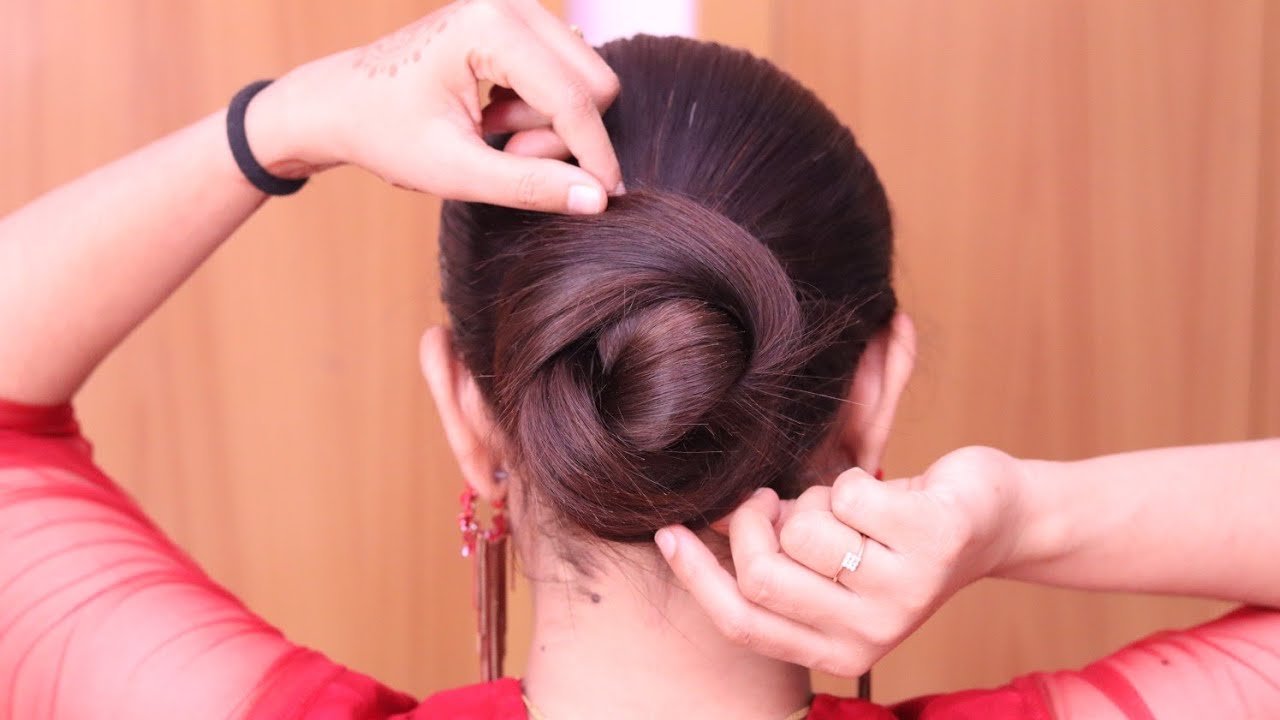 Try This ! Cute Easy Juda Bun Hairstyle for Girls Beautiful Juda