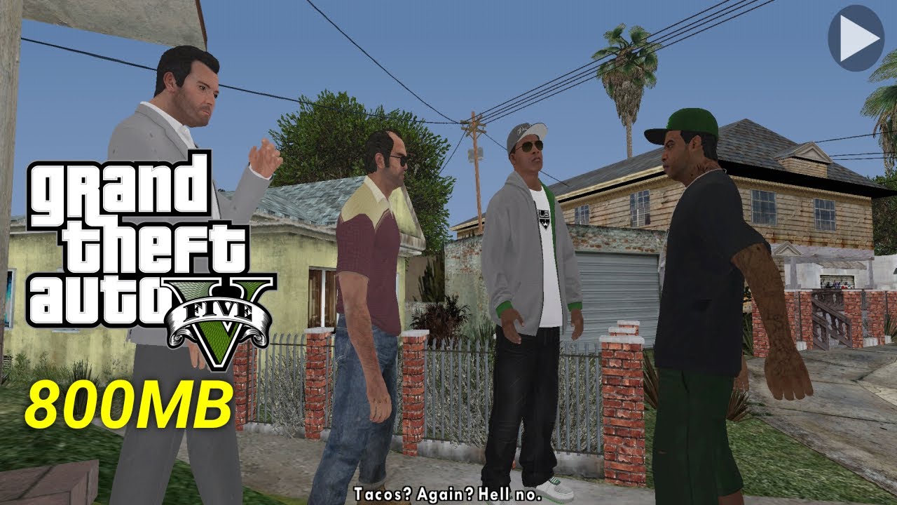 GTA San Andreas Mod GTA 5 Apk + OBB For Android GTA SA V2.0 - Apk2me