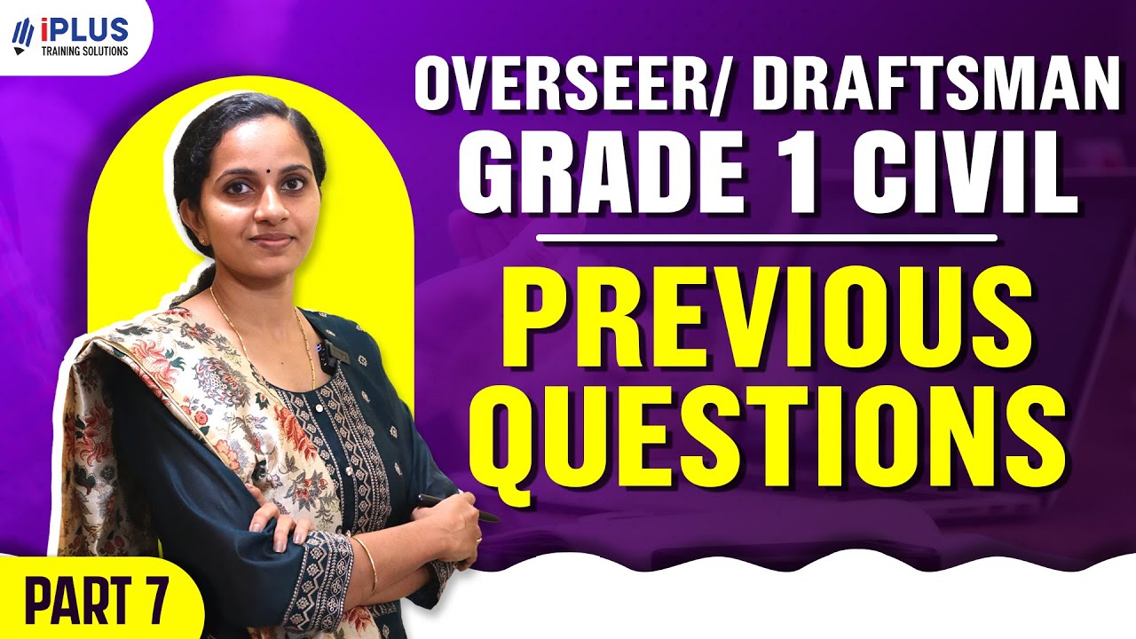 Overseer/ Draftsman Grade 1 Civil - Important MCQs - Part 7