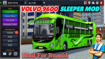 New VOLVO 9600 Sleeper Bus Mod For Bus Simulator Indonesia v4.4.1 | Bussid Volvo Sleeper Bus Mod