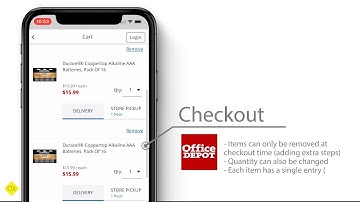 Office Depot shopping cart experience (UX)
