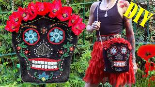 Beaded Sugar Skull Bag Sewing Tutorial
