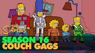 The Simpsons 4K - Season 16 - Best Couch Gag Compilation