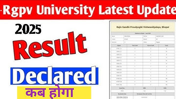 🚨RGPV Result 2025 Declared | RGPV Latest Update Today | Check Now Fast #rgpvresult #trendingvideo