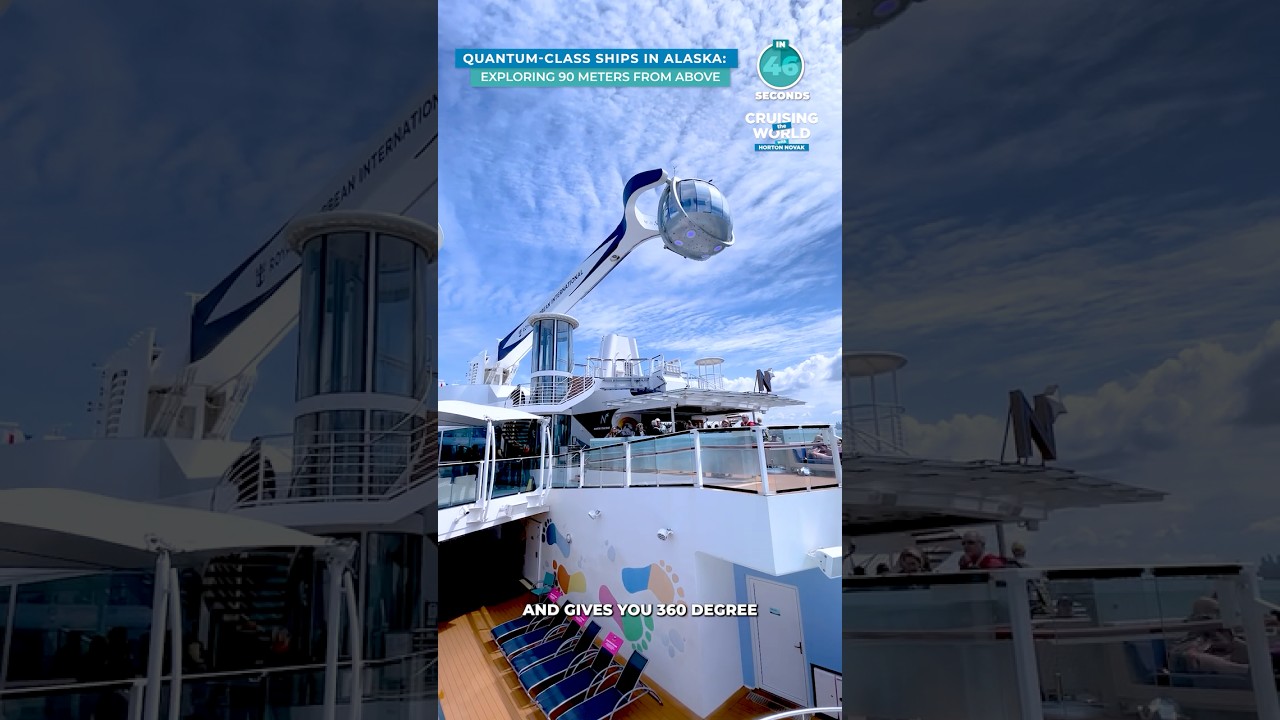 Large cruise ships in Alaska: 90 meters above the sea | Quantum-class ships North Star in 60 seconds