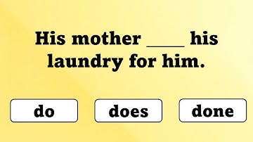 Do, Did or Done? | English Grammar Quiz| Irregular Verbs | For ESL and English Language Learners