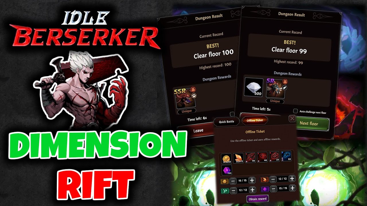 Dimension Rift and its rewards // Idle Berserker Beginners Guide - YouTube