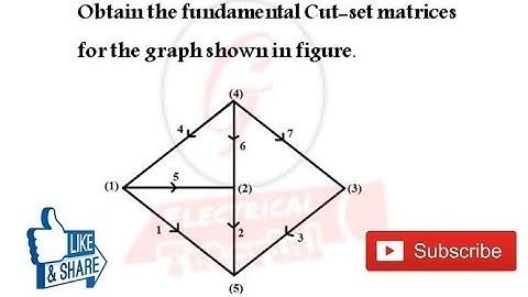 19. Development of Tie Set Matrix or Fundamental Cut-set Matrix From Given Graph