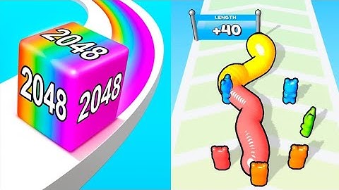 Jelly Run 2048 VS Gummy Worm Go! All Levels SpeedRun Gameplay Android iOS Ep1