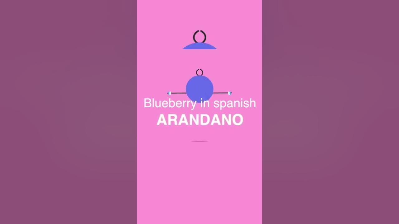 Blueberry in Spanish - YouTube