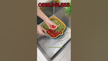 Bộ 6 Rổ Nhựa Cao Cấp Rửa Rau Củ Quả Mới Cho Nhà Bếp Đa Năng Tiện Lợi