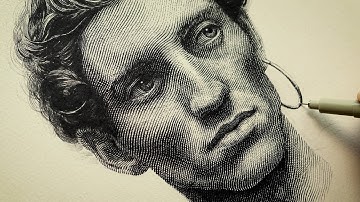 Portrait Pen & Ink Drawing | The "Engraving" Style