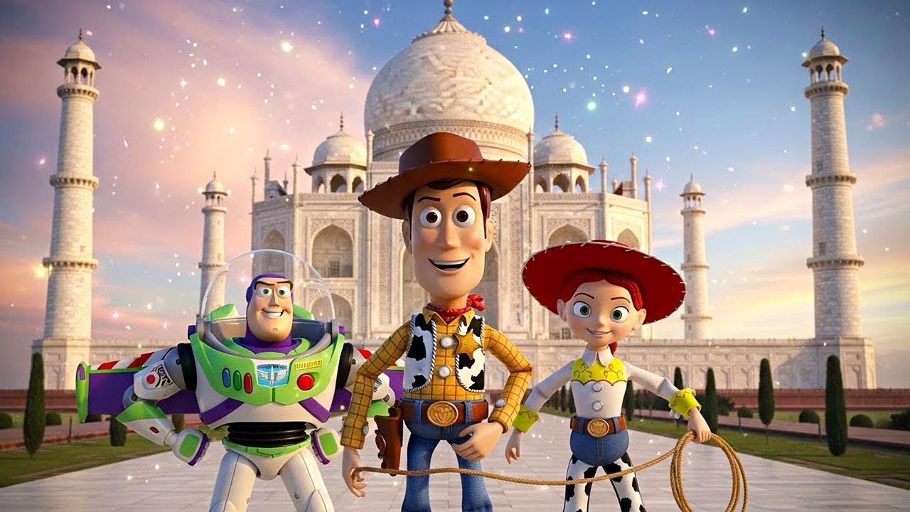 To infinity In India: Woody & Buzz & Jessie in India , toy story song !