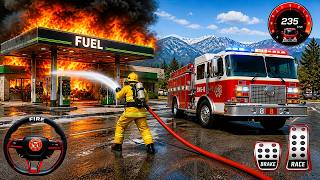 Fire Truck Rescue Sim 3D Games - 911 US Emergency Firefighter Rescue - Android Gameplay screenshot 4
