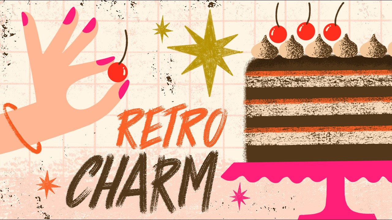 From simple shapes to retro illustration | Procreate
