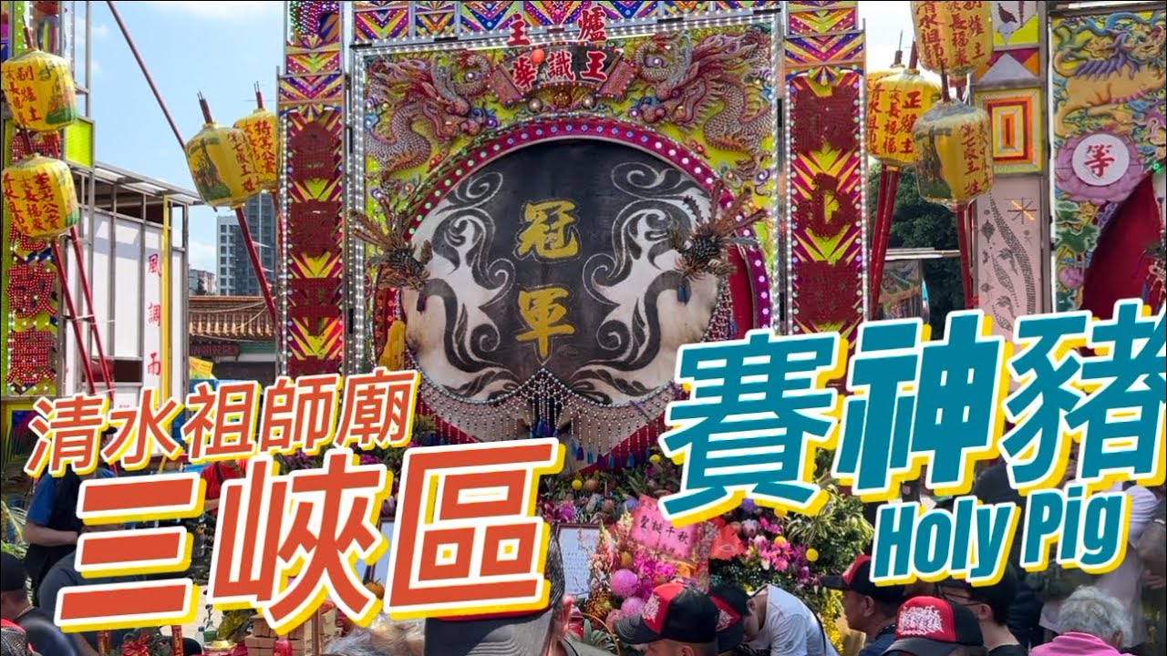 【2024年度】三峽祖師廟賽豬公 「1390台斤神豬」奪冠普度求平安！祖師廟賽豬公(每年農曆正月初六) #艾蛙媽vs達樂哥 #三峽 #三峽老街 ...