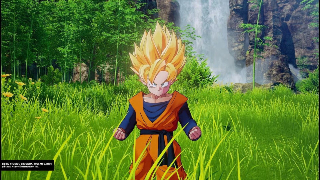 드래곤볼 Z 카카로트 마인부우편 #4.5 손오반과 손오천의 훈련 손오천과 트랭크스가 초사이어인으로 변신