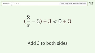 Solving Linear Inequalities: 2/x-3 is Smaller Than 0