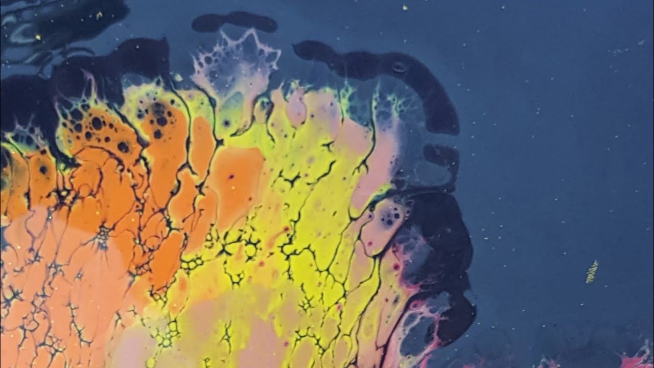 Acrylic Pour: Black Negative Space - YouTube