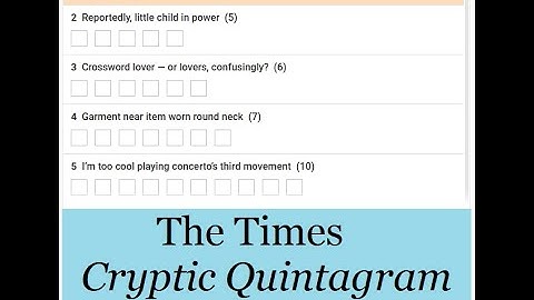 The Times Cryptic Quintagram 2414