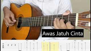 AWAS JATUH CINTA - ARMADA - Fingerstyle Guitar Tutorial TAB + Chord + Lirik