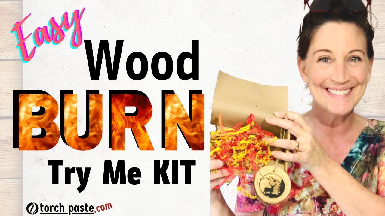 HOW TO BURN DESIGNS INTO WOOD WITH HEAT with the Original Wood Burning Paste  🔥 Torch Paste 🔥 #shorts 