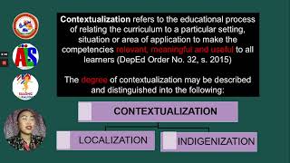 ALS Region X   Contextualization: Kristine Jutba-Timo