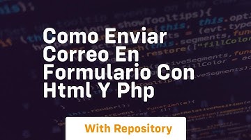 Como enviar correo en formulario con html y php