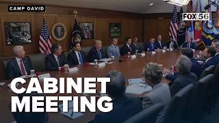 Trump updates on Iran, touts border security and economy at Camp David Cabinet meeting
