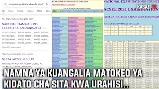 Jinsi ya Kuangalia Matokeo ya Necta kwa urahisi/ How to check form Four and Six Necta Results