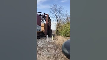 Radar Gun!  How Fast Does This Train Go Over Trestle?!  Watch To End  #shorts Jawtooth