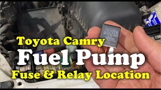 Toyota Camry 2002 Fuel Pump Relay and Fuse location