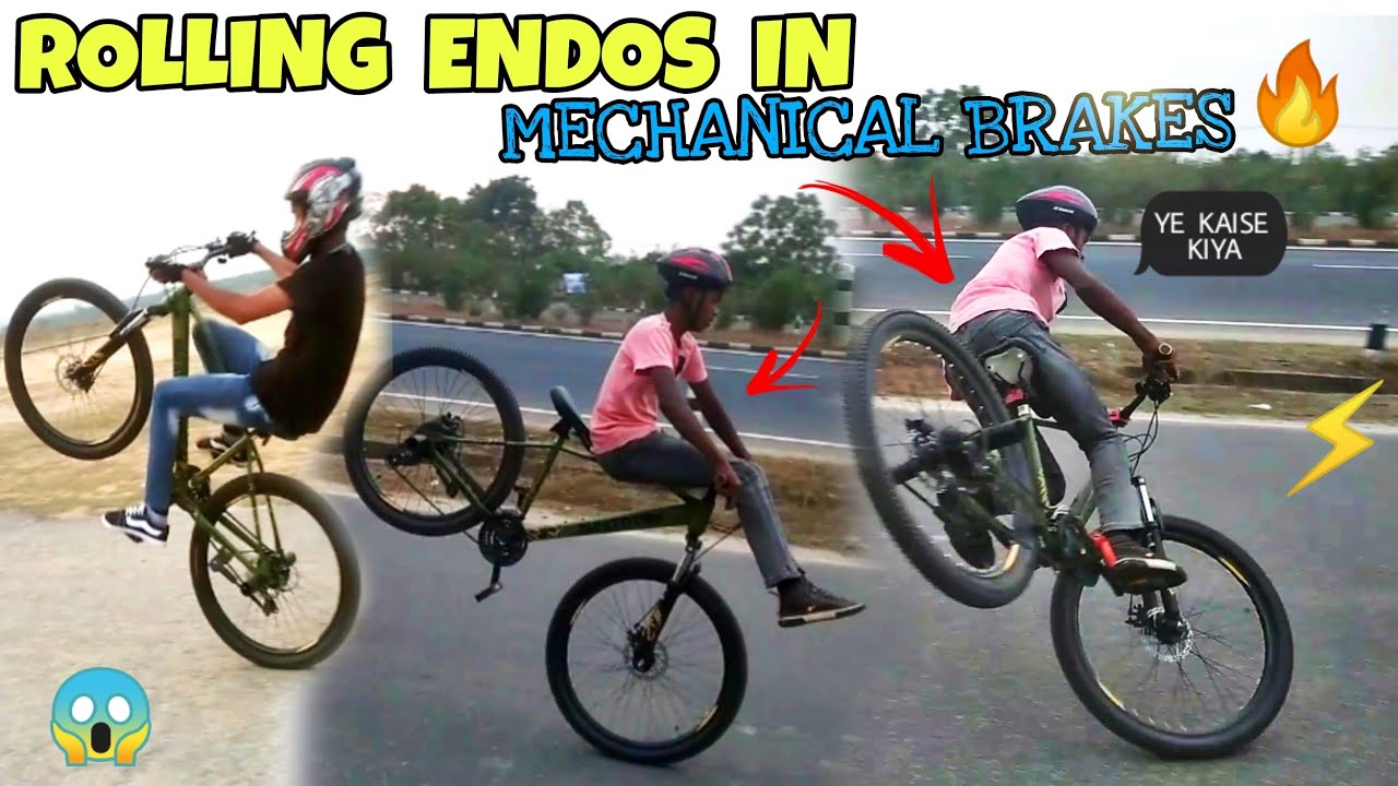 ROLLING ENDOS IN MECHANICAL BRAKES 🔥😱 HOWS THIS POSSIBLE? 😱SMALL RIDE🚴‍♂️