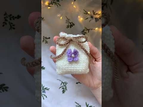 cute #crochet butterfly pouch bag 🧚🏼‍♀️ quick and easy project #crocheting #crochettutorial #fyp (video tutorial)