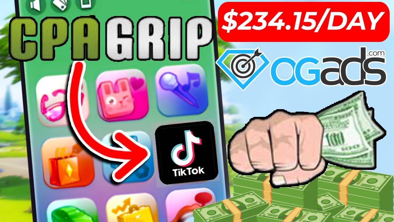 CPA Marketing with Tiktok | EASIEST $234.15/Day Landing Page for FREE (Cpagrip/Ogads)